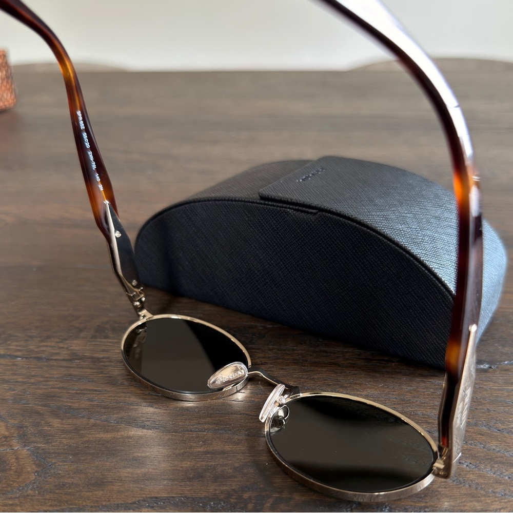 Prada 65ZS Sunglasses with Gold Frame and Green Lenses - Picture 11 of 14